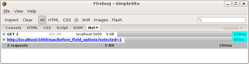 Figure 15-5. The Net tab in Firebug showing an Ajax request